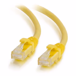 C2G Câble de raccordement réseau Cat6 avec gaine non blindé (UTP) de 0,5 M - Jaune, 0,5 m, Cat6, U/UTP (UTP), RJ-45, RJ-45
