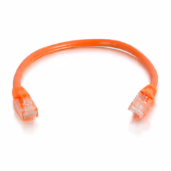C2G Câble de raccordement réseau Cat6 avec gaine non blindé (UTP) de 1 M - Orange, 1 m, Cat6, U/UTP (UTP), RJ-45, RJ-45