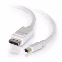 C2G 1m, Mini DisplayPort - DisplayPort, 1 m, DisplayPort, Mini DisplayPort, Mâle, Mâle, Blanc
