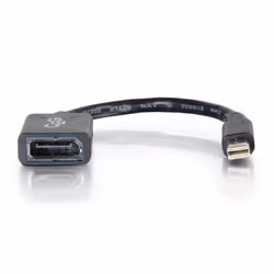 C2G 0.15m Mini DP M / DP F 0,15 m Noir