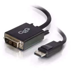 C2G Câble adaptateur DisplayPort mâle vers DVI-D mâle à liaison simple de 2 M - Noir, 2 m, DisplayPort, DVI-D, 1920 x 1200 pi ...