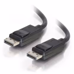 C2G 5m DisplayPort Cable with Latches 4K - 8K UHD M/M - Black, 5 m, DisplayPort, DisplayPort, Mâle, Mâle, 1920 x 1080 pixels