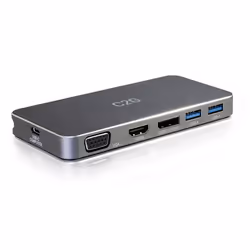 C2G Station d’accueil MST USB-C[R] pour deux écrans avec HDMI[R], DisplayPort[TM], VGA et alimentation jusqu’à 65 W - 4K 30 H ...