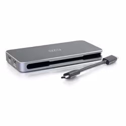 C2G Station d’accueil MST USB-C[R] pour deux écrans avec HDMI[R], DisplayPort[TM], VGA et alimentation jusqu’à 65 W - 4K 30 Hz