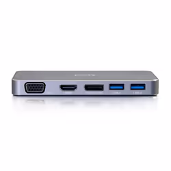 C2G Station d'accueil MST USB-C[R] pour deux écrans avec HDMI[R], DisplayPort[TM], VGA et alimentation jusqu'à 65 W - 4K 30 Hz - Vue supplémentaire 4