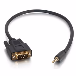 C2G 0.5m DB9 - 3.5mm m/m, DB9, 3,5mm, 0,5 m, Noir