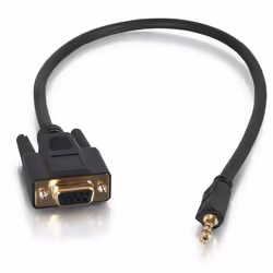 C2G 0.5m DB9 - 3.5mm m/f, DB9, 3,5mm, 0,5 m, Noir