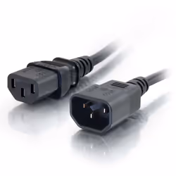 C2G Cordon d'extension d'alimentation pour ordinateur de 3 M, 3 m, Coupleur C13, Coupleur C14, 250 V, 10 A