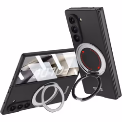 CeeEee Coque pour Samsung Galaxy Z Fold 6 5g Ultra Mince Intégrée Cover Verre Trempé 9H décran Protecteur avec Anneau de Supp ...
