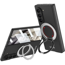 CeeEee Coque pour Samsung Galaxy Z Fold 6 5g Ultra Mince Intégrée Cover Verre Trempé 9H décran Protecteur avec Anneau de Support