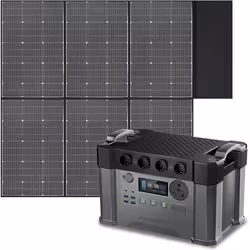 ALLPOWERS Générateur solaire S2000 Pro avec panneau solaire 600W batterie de secours 1451Wh 2400W Centrale électrique