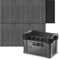 ALLPOWERS Générateur solaire S2000 Pro avec panneau solaire 600W batterie de secours 1451Wh 2400W Centrale électrique