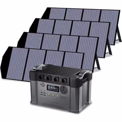 ALLPOWERS Générateur solaire S2000 Pro avec 4 panneaux solaires pliables de 140W 1451Wh 2400W batterie portable batterie de