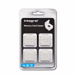 Integral INMSDQUADBOX logement pour carte mémoire 4 cartes Transparent