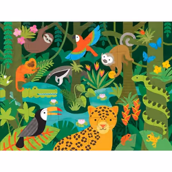 Wild & Wolf Floor Puzzle Wild Rainforest - Puzzle da Pavimento Giungla