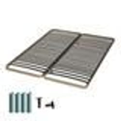 Sommier à lattes + pieds 2x80x200 Theta - 48 lattes bois - Fabrication française