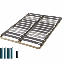 Sommier à lattes + pieds 140x190 Zeta - 26 lattes bois - Fabrication française