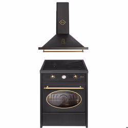 GURARI GCH E 612 BL r Cuisinière à induction 60 cm + GCH 975 Bl 6 Hotte aspirante 60cm