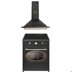 GURARI GCH E 612 BL r Cuisinière à induction 60 cm + GCH 975 Bl 6 Hotte aspirante 60cm