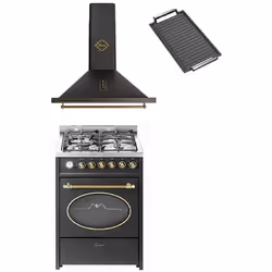Cuisinière à gaz - GURARI - GCH G 614 BL - 60 cm - Multifonctionnel - Sécurité gaz