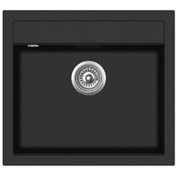 Evier - Gurari - SQQ100 - Granit - Noir métallisé - 1 bac - Encastré