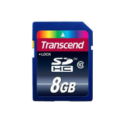 Transcend TS8GSDHC10 mémoire flash 8 Go SDHC NAND Classe 10