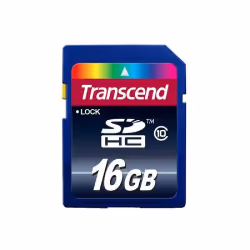 Transcend TS16GSDHC10, 16 Go, SDHC, Classe 10, NAND, 30 Mo/s, Noir