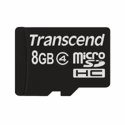 Transcend TS8GUSDC4, 8 Go, MicroSDHC, Classe 4, Noir