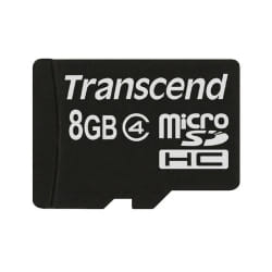 Transcend TS8GUSDC4 mémoire flash 8 Go MicroSDHC Classe 4