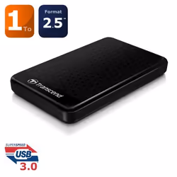 Transcend StoreJet 25A3K, 1 To, 2.5", 3.2 Gen 1 (3.1 Gen 1), Noir