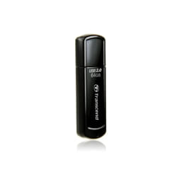 Transcend JetFlash 350 lecteur USB flash 64 Go USB Type-A 2.0 Noir