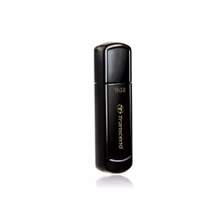 Transcend JetFlash 350, 16 Go, USB Type-A, 2.0, Casquette, 8,5 g, Noir