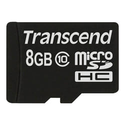 Transcend TS8GUSDC10 mémoire flash 8 Go MicroSDHC NAND Classe 10