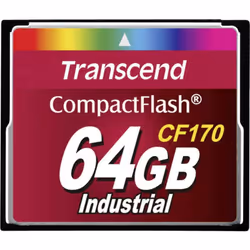 Transcend 64GB CF, 64 Go, CompactFlash, 89,20 Mo/s, 61,27 Mo/s, Noir