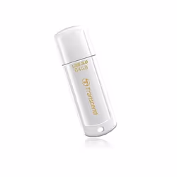 Transcend JetFlash 730 64GB USB 3.0, 64 Go, USB Type-A, 3.2 Gen 1 (3.1 Gen 1), Casquette, 8,5 g, Blanc