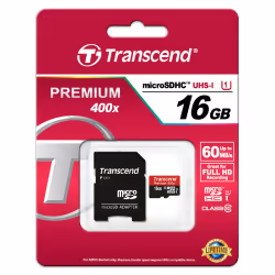 Transcend 16GB microSDHC Class 10 UHS-I, 16 Go, MicroSDHC, Classe 10, MLC, 90 Mo/s, Class 1 (U1)
