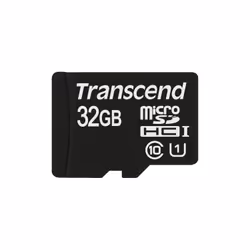 Transcend 32GB microSDHC Class 10 UHS-I, 32 Go, MicroSDHC, Classe 10, UHS, 90 Mo/s, Noir, Rouge