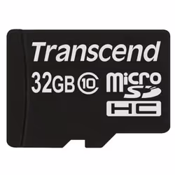 Transcend TS32GUSDHC10U1, 32 Go, MicroSDHC, Classe 10, MLC, Noir, Rouge