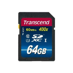 Transcend TS64GSDU1 mémoire flash 64 Go SDXC NAND Classe 10