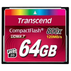 Transcend 64GB 800x CF 64 Go CompactFlash MLC