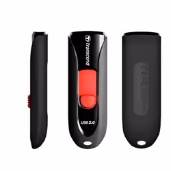 Transcend JetFlash 590 16GB, 16 Go, USB Type-A, 2.0, Slide, 4,9 g, Noir