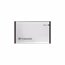 Transcend StoreJet 25S3, Boîtier disque dur/SSD, 2.5", Série ATA III, 6 Gbit/s, Connectivité USB, Argent