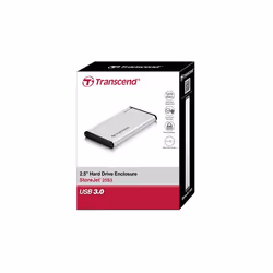 Transcend StoreJet 25S3 Boîtier disque dur/SSD Argent 2.5" Alimenté par port USB
