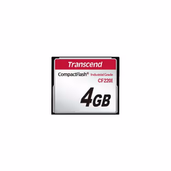 Transcend 4GB CF, 4 Go, CompactFlash, 40 Mo/s, 42 Mo/s, Noir