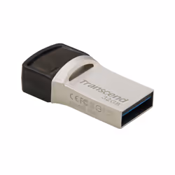 Transcend JetFlash 890 32GB lecteur USB flash 32 Go USB Type-A / USB Type-C 3.2 Gen 1 (3.1 Gen 1) Noir, Argent