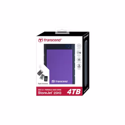 Transcend StoreJet 25H3 disque dur externe 4 To Noir, Violet