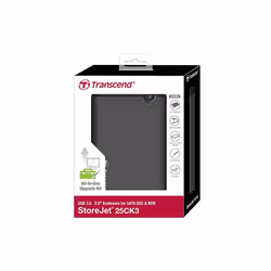Transcend TS0GSJ25CK3 Boîtier de disques de stockage Boîtier disque dur/SSD Gris 2.5"