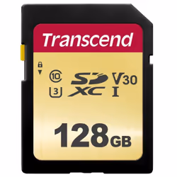Transcend 128GB UHS-I U3 SD, 128 Go, SDXC, Classe 10, UHS-I, 95 Mo/s, 60 Mo/s