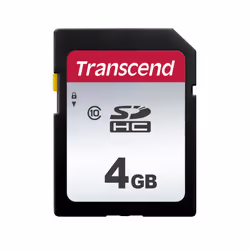 Transcend SDHC 300S 4GB, 4 Go, SDHC, Classe 10, NAND, 20 Mo/s, 10 Mo/s