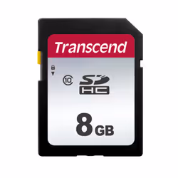 Transcend 300S, 8 Go, SDHC, Classe 10, NAND, 20 Mo/s, 10 Mo/s
